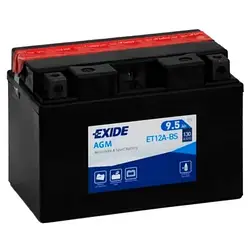 Mото акумулятор Exide 9.5 ah AGM ET12A-BS (сухозаряджений)