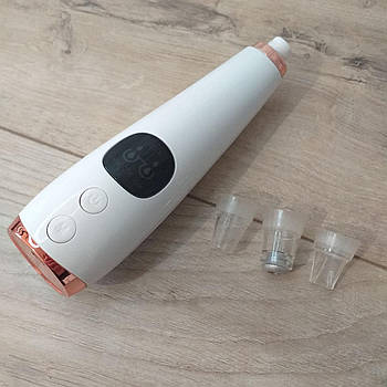 Вакуумний очисник пор для обличчя Microcrystalline Blackhead instrument 3 насадки Без паковання Білий (KG-7460)