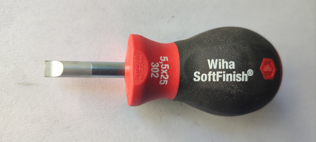 Викрутка прямий шліц Wiha 5,5х25 SoftFinish, фото 1