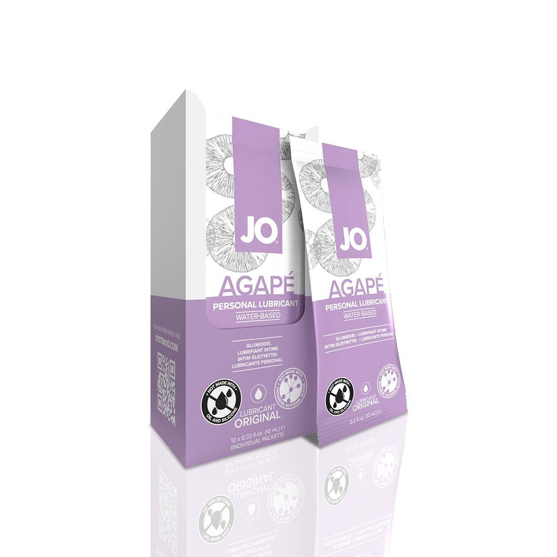Набір лубрикантів Foil Display Box – JO Agape Lubricant – 12 × 10ml Кітті