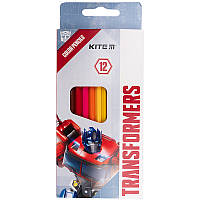 Карандаши цветные Kite Transformers 12 шт 12 цветов TF21-051