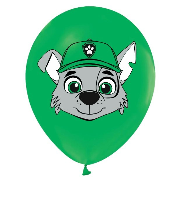 Латексна повітряна кулька 12" (30см.) "Собачка 1" зелена Balonevi 1шт.