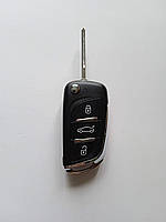 Корпус выкидного ключа Peugeot 207 307 308 407 Galakeys 3 кнопки батарейка на корпусе лезвие HU83 (01-36)