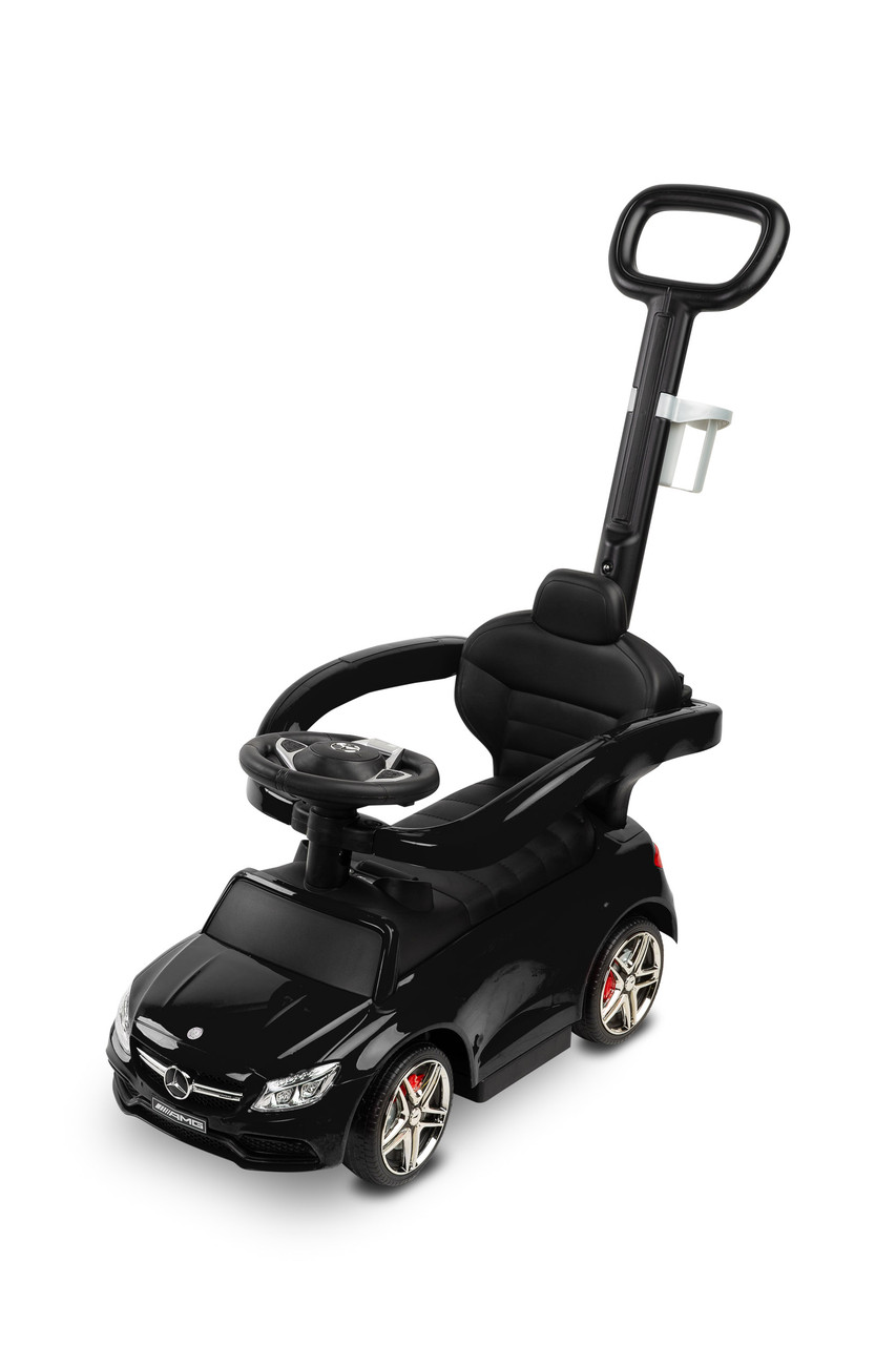 Машинка для катання Caretero (Toyz) Mercedes AMG C63 з батьківською ручкою Black