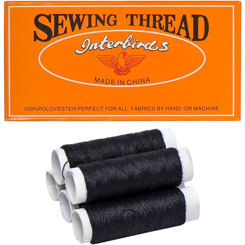 Нитки №40/2 чорні, поліестер 12шт, X4-102, фото 1