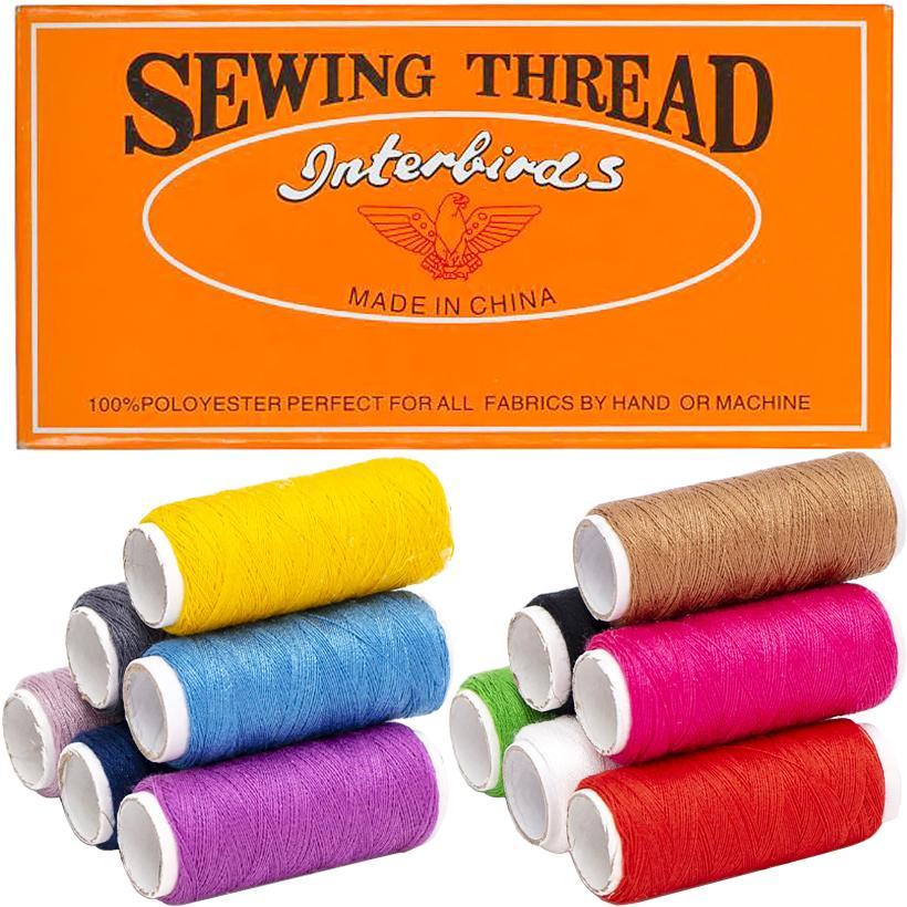 Нитки №40/2 кольорові, поліестер 12шт, X4-103, фото 1