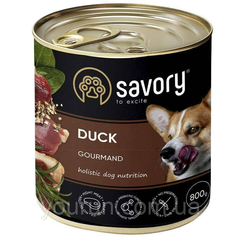 Savory (Сейворі) Dog Gourmand Duck - Консервований корм для вибагливих собак (качка) 800 гр