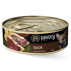 Savory (Сейворі) Dog Gourmand Duck - Консервований корм для вибагливих собак (качка) 100 гр