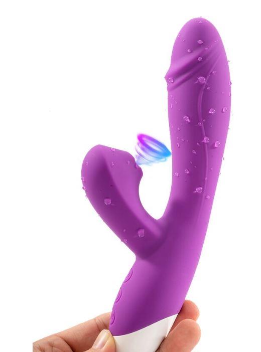 Вакуумний подвійний вібратор Double Sucker арт02, фото 1