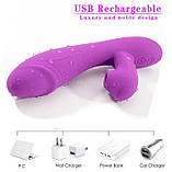 Вакуумний подвійний вібратор Double Sucker арт02, фото 3