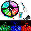 Світлодіодна LED стрічка з пультом LED 3528 RGB 5 метрів готовий комплект з блоком живлення, фото 2