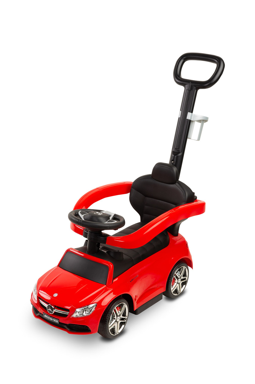 Машинка для катання Caretero (Toyz) Mercedes AMG C63 з батьківською ручкою Red, фото 1