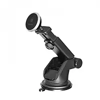 Тримач магнітний для телефону до машини Baseus Solid Series Telescopic Magnetic Car Mount. Black