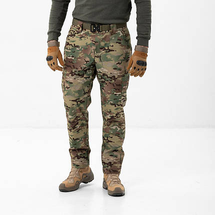 Тактичні штани софтшел мультикам, армійські штани мультикам,  вологозахисні штани для військових мультикам 54, фото 2