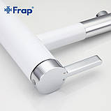 Змішувач для умивальника Frap F1052-14 високий, білий/хром, фото 3
