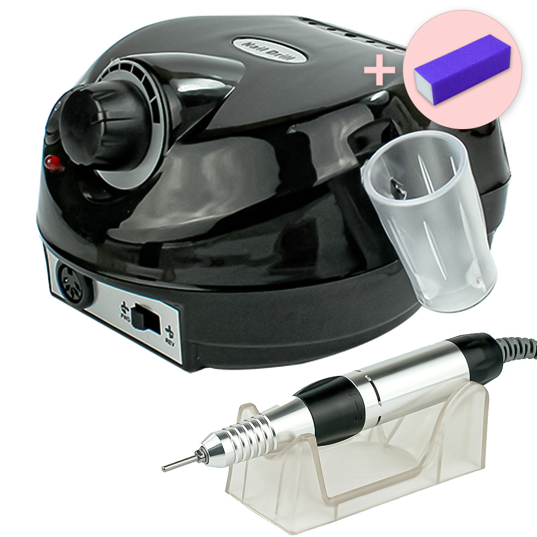 Фрезер для манікюру Nail Drill ZS-601 65 W 45000об/хв фрейзер для нігтів машинка для зняття гель лаку насадки + баф