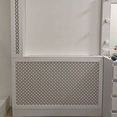 Короб на батарею білий