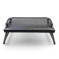 Дерев'яний піднос-столик  венге (з ручками) 53х33 см хрпс20001ву