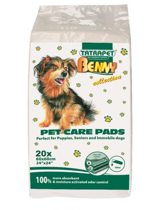 Пелюшки одноразові для собак Benny 60*60 см, 20шт.