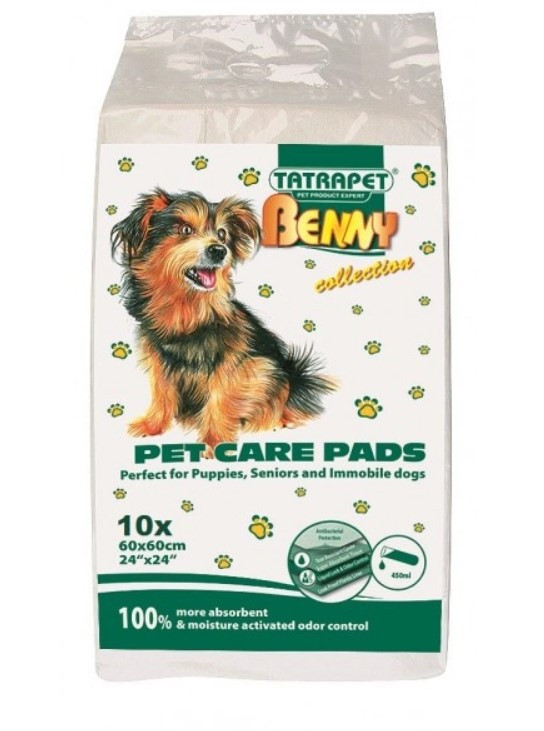 Пелюшки одноразові для собак Benny 60*60 см, 10шт.