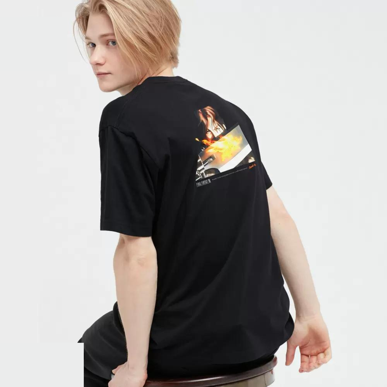 Футболка Uniqlo FINAL FANTASY ANNIVERSARY UT розмір L чорна (449081)