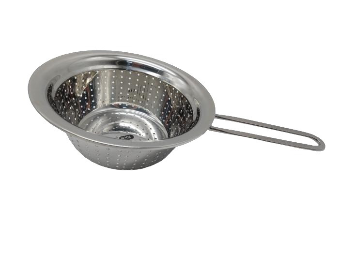 Друшляк з нержавіючої сталі сито нержавіюча сталь з ручкою L 34,5 cm d1-20 cm d2-17 cm h 7,5 cm