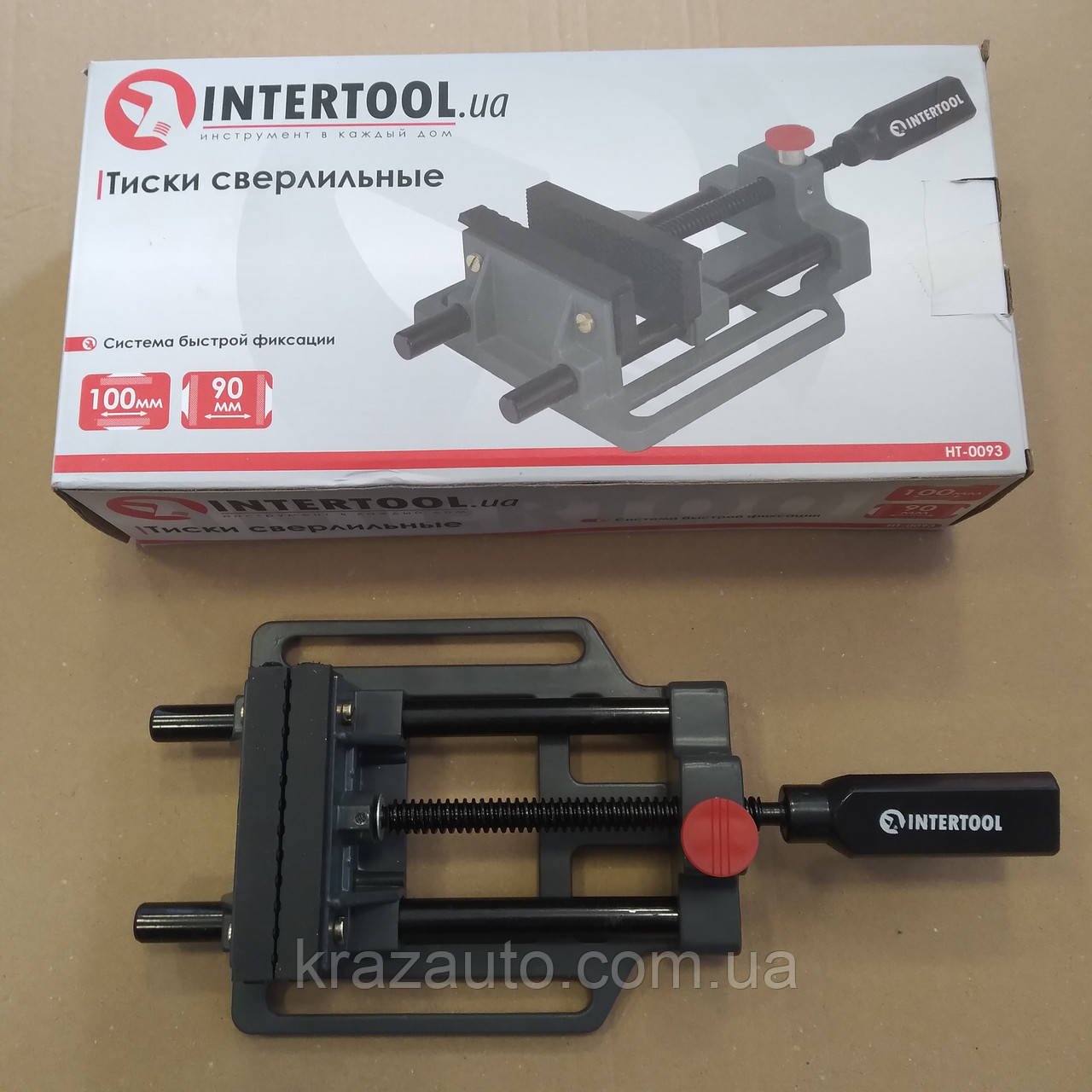 Лещата свердлильні 100 мм, система швидкої фіксації INTERTOOL HT-0093
