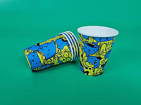 Стаканчики для кави 250 мл "Котики" Маестро h9 (50 шт.)