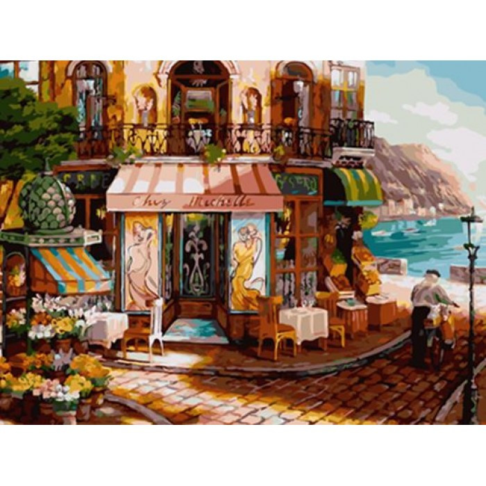 Картина за номерами 40х50 см DIY Кафешка (EOTG6289), фото 1