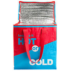 Термосумка, сумка-холодильник 32х20х35 см 22 л Sannen Cooler Bag Червоно-синя DT4244, фото 5