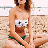 Роздільний купальник бікіні з білим топом, фото 4