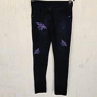 Джинси чорні з бджілками зі страз ДШ