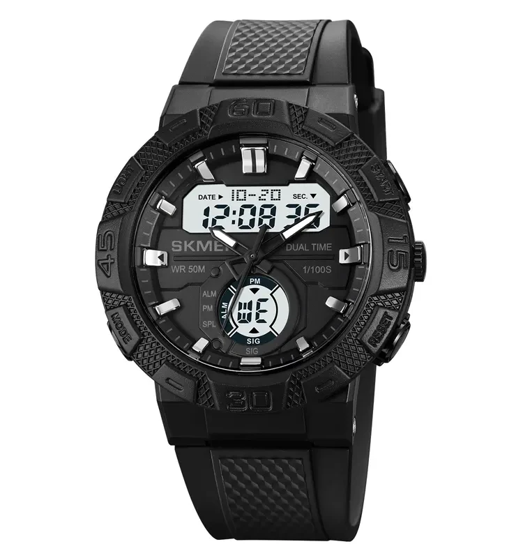Skmei 1881 чорний з білим чоловічий спортивний годинник