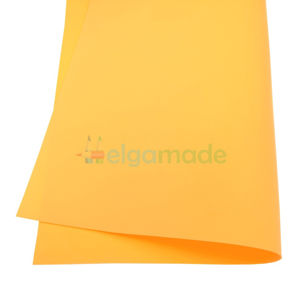 Фоаміран ТЕПЛИЙ ЖОВТИЙ, 48x48 см, 1.2 мм, Європа, фото 1