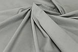 БРАК! Однотонна бавовняна тканина середньо-сірого кольору 135 г/м2  №411-01, фото 3