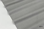 БРАК! Однотонна бавовняна тканина середньо-сірого кольору 135 г/м2  №411-01, фото 2