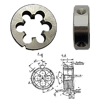 Плашка K1 1/2 9XC для конической дюймовой резьбы