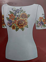 Схема для вишивки жіночої футболки з викрійкою. Арт. F3026