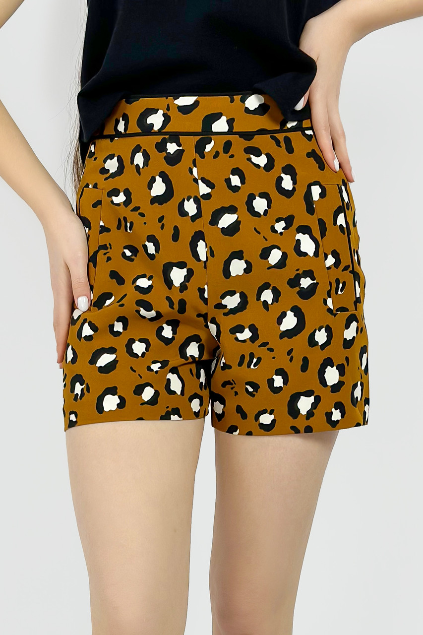Шорти з леопардовим принтом Zara 7915/102/745 коричневі S, фото 1