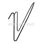 Полиця сорочка кругла 175, чорна. Гачок для сорочок, шапок, листівок. Навіси на сітку, фото 3