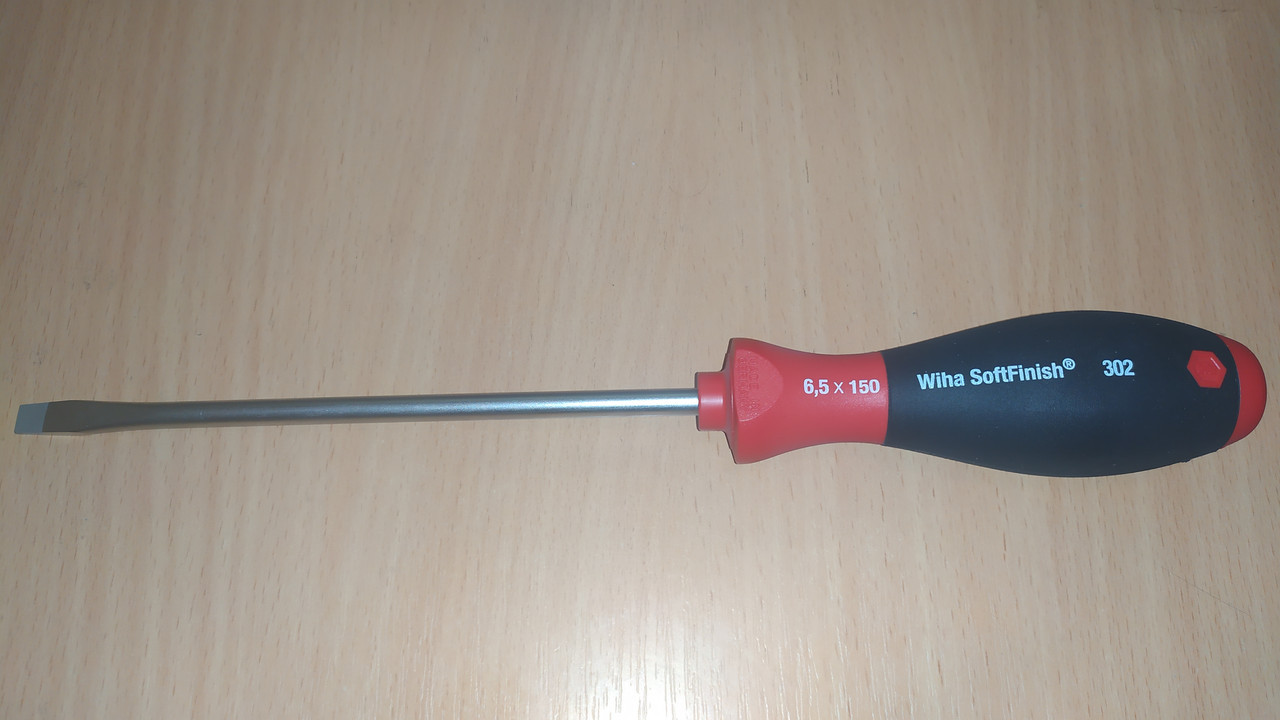 Викрутка ударний прямий шліц Wiha SoftFinish SL 6,5х125, фото 1