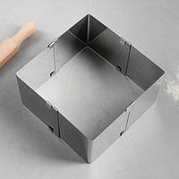Форма кондитерська квадратна для складання та випікання тортів (висока) | 20x38см, h-16см