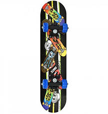 Скейт пенніборд із принтом MS 0323-3 пластикова підвіска 60-15 см Скейтборд дитячий дерев'яний, фото 3