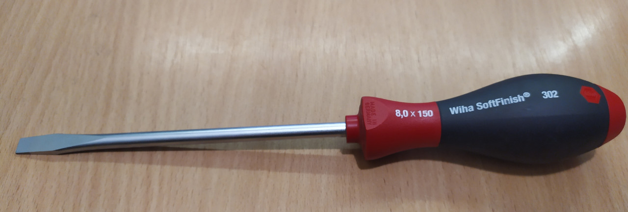 Викрутка прямий шліц Wiha SoftFinish SL 8-150, фото 1