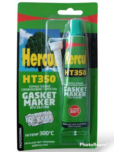 Герметик жаростійкий Hercul HT350 до +350°C (термостійкий, високотемпературний) 50мл, фото 1