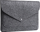 Повстяний чохол Gmakin для ноутбука MacBook Air Pro 13" New конверт папка для макбук із повсті сірий, фото 2