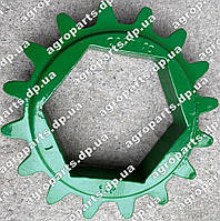 Звездочка KK33384 приводная John Deere WHEEL TRANSMISSION GEAR hex bore CQ07320 sprocket z16