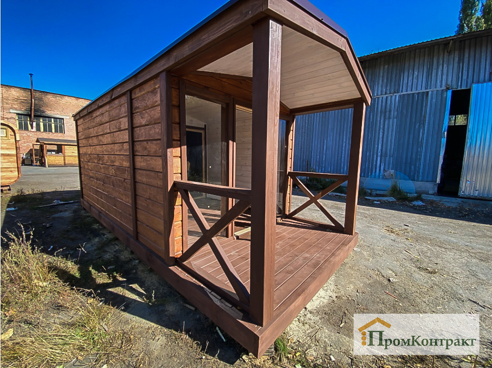 Прямокутна баня з профільованого бруса 6х2.5 м.
