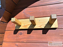 Вішалка для рушників з термодерева для бані бочки