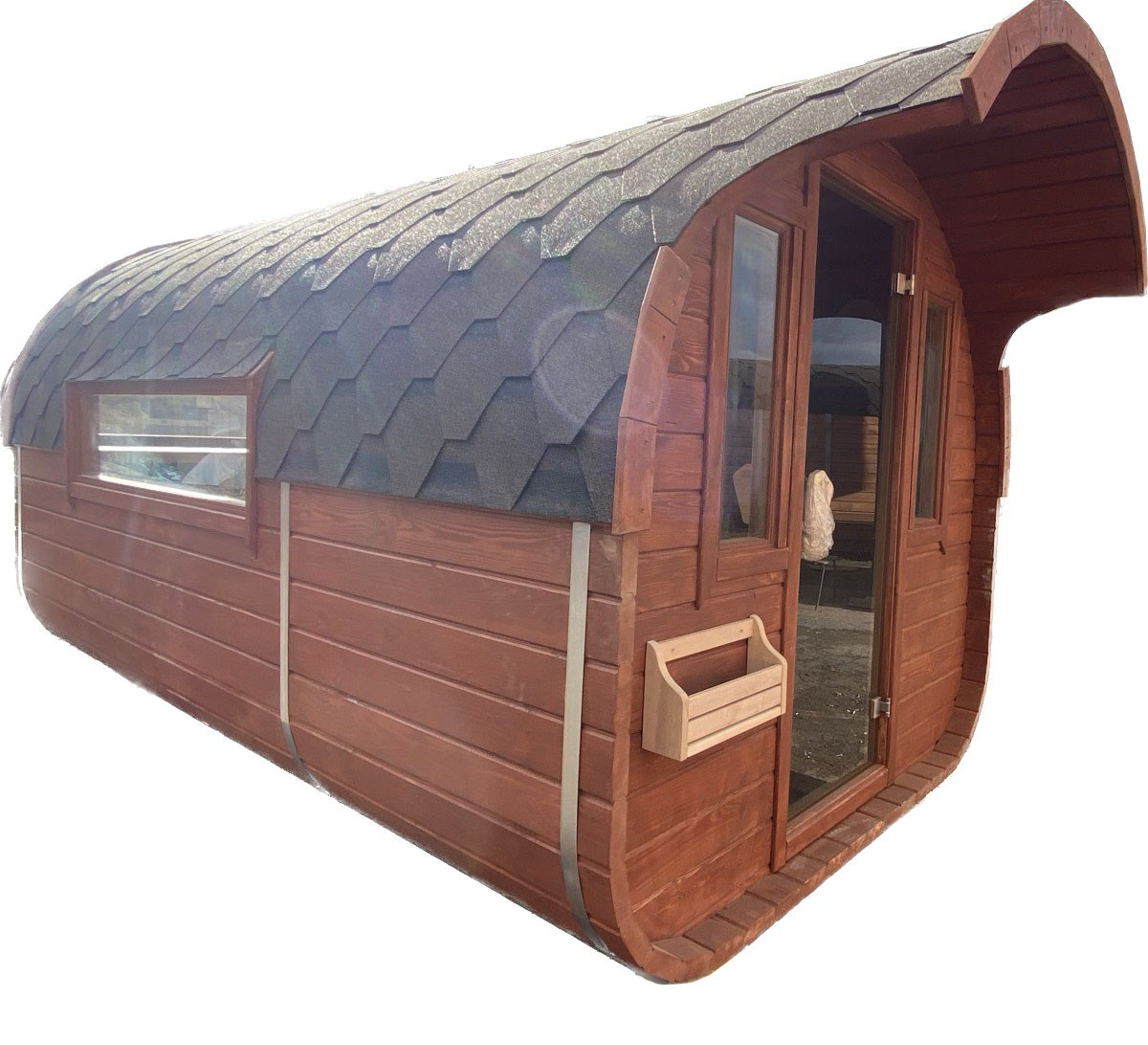 Баня-бочка з душем Овоїд 4,0 м від виробника Thermowood Production